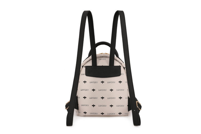 Lucky Bees Mochila Crema y Negro Lucky Bees Mochila Crema y Negro
